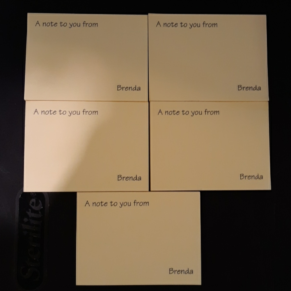 5 Open Packs Yellow Post-it Notes Brenda